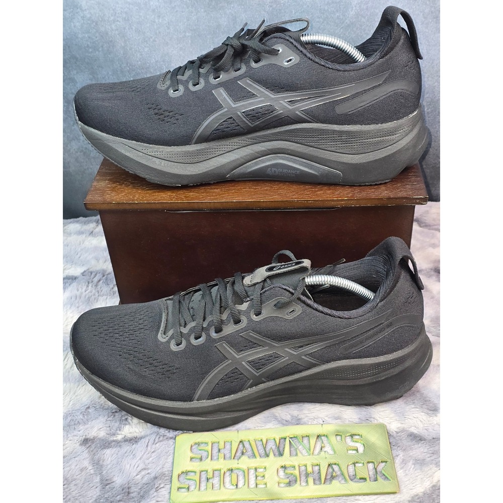 EUC ASICS Gel-Kayano 32 Running Shoes Black Stability Performance Mens 11.5